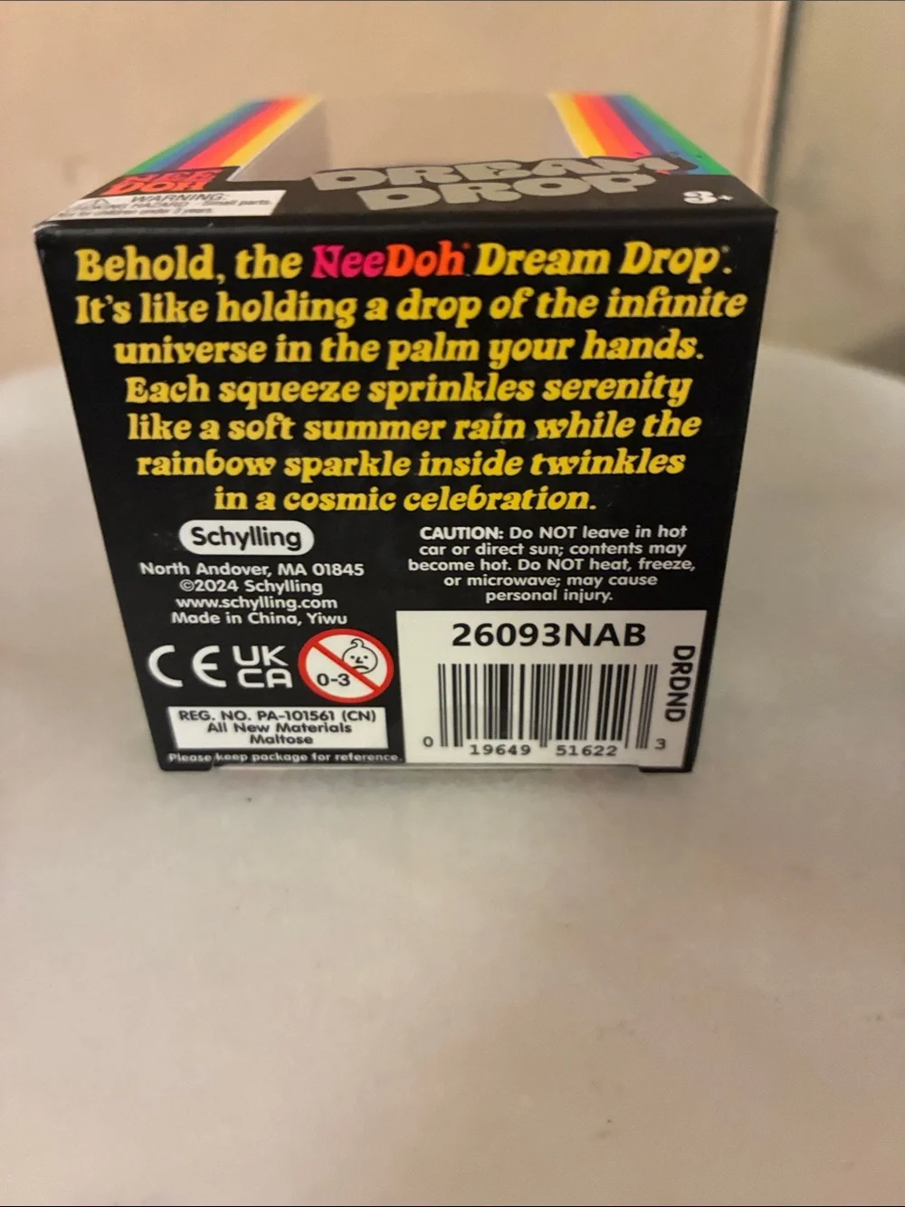 Needoh Dream Drop Purple Glitter Stress Toy 100% Authentic